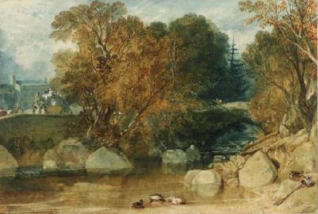Joseph Mallord William Turner Turner 1813 watercolour, Ivy Bridge France oil painting art